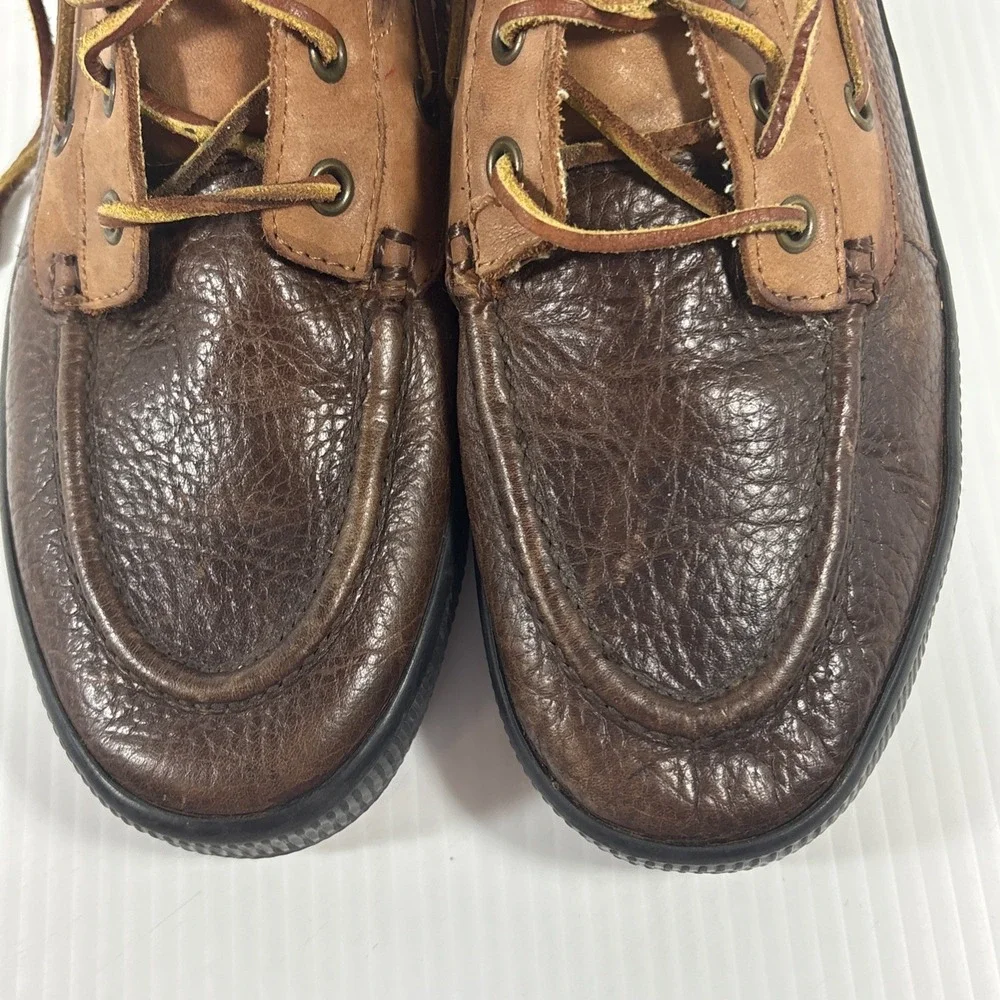 Polo Ralph Lauren Delmont Men's Size 8.5 Shoes Brown Leather Lace Up Ankle Boots
